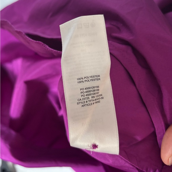 NWT Wilfred Aritzia Oversized Cava Purple Fuchsia Luminous Violet Trapeze Dress - Picture 11 of 17